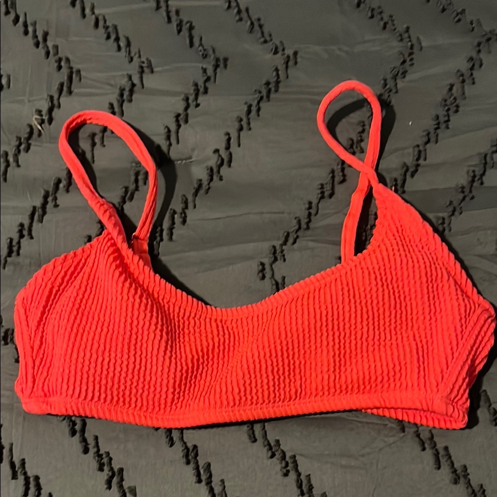 No Boundaries Red Ribbed Bra Intimates